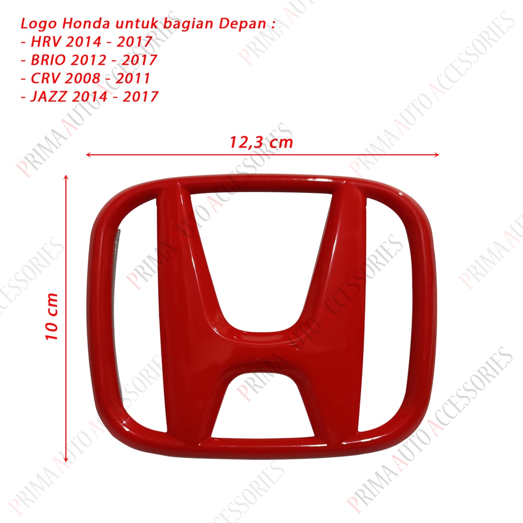 Emblem Logo Honda BRIO HRV JAZZ CIVIC 12,3 cm X 10 cm (Depan)