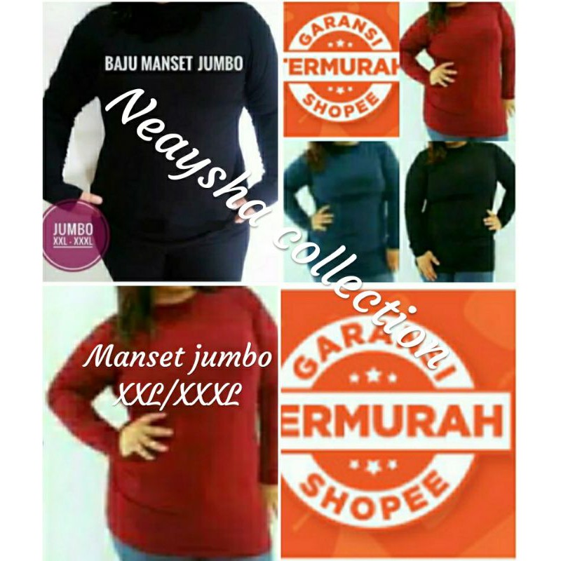 Manset baju dalaman JUMBO XXL/XXXL Bahan spandek rayon superpremium