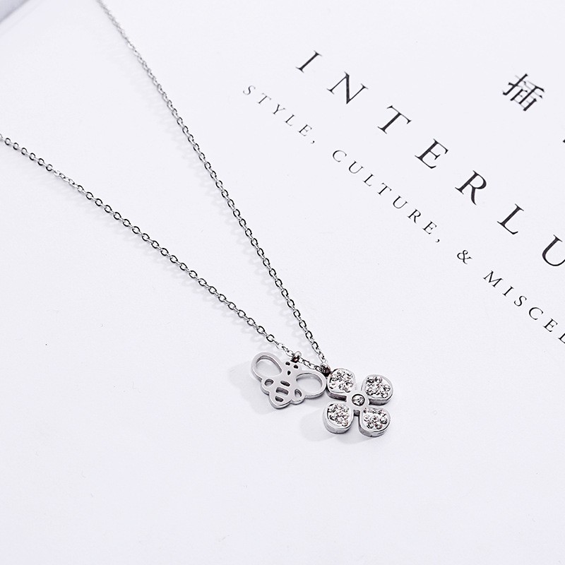 [New] Kalung fashion aksesoris titanium mini korea hadiah wanita cewek 316L anti karat KK075