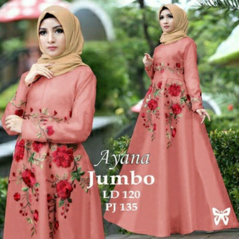 ELONAFASHION /Ayana Jumbo Kaos/MAXI GAMIS WANITA/BAHAN PREMIUM IMPORT QUALITY/BAJU MUSLIMAH/BESTSELL