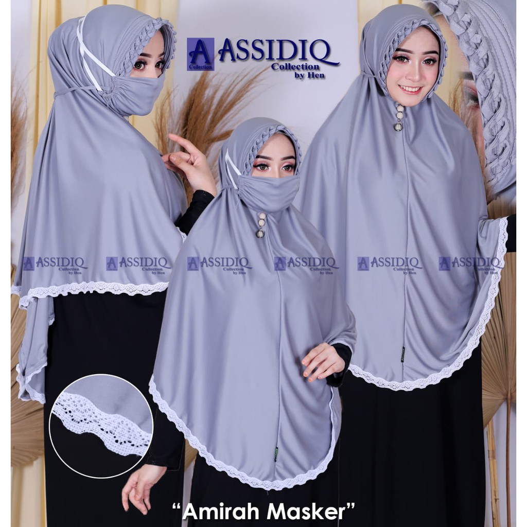 JUMBO ORIGINAL ASSIDIQ AMIRA / HIJAB JUMBO MURAH/ HIJAB FREE MASKER