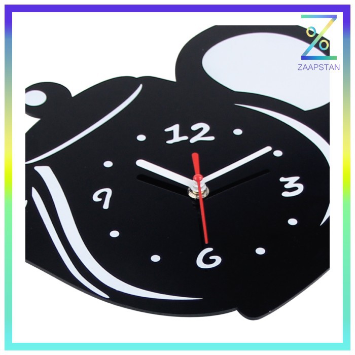 Jam Dinding Quartz Creative Design Model Teko Kopi Unik - NS003 - Blac