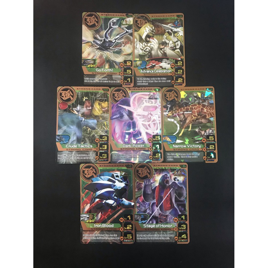 Kartu Animal Kaiser Strong Card Set 7 Pcs Kartu Bronze Rare Originals
