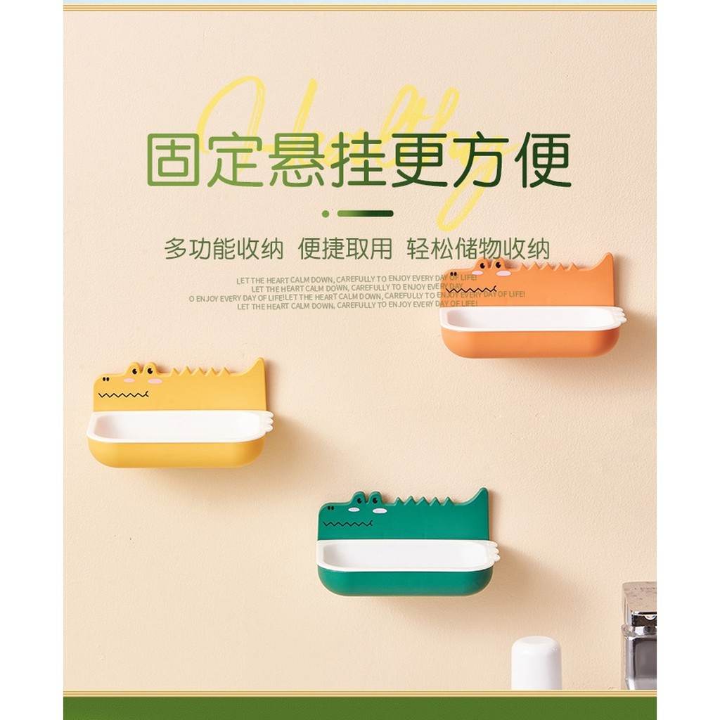 Tempat Sabun Mandi, Kotak Sabun Mandi Batang Anak-Anak, Dewasa Tempel Karakter Buaya Import Murah