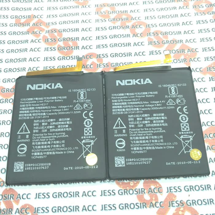 Baterai Battery Batre Original Cabutan NOKIA 6 Android HE317 , HE-317