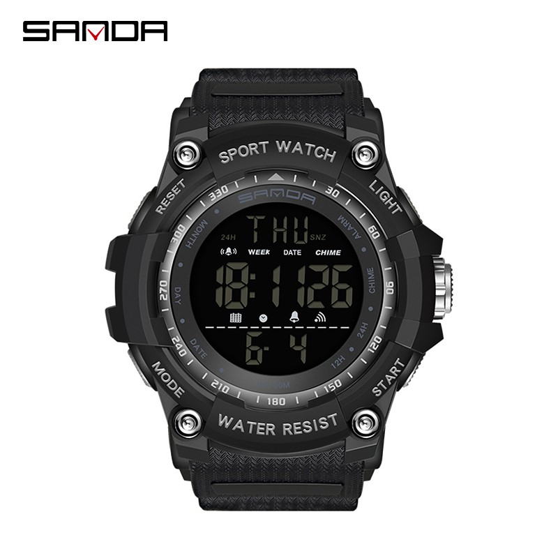 SANDA 2016 Jam Tangan Pria Digital Sport Shockproof Tali Rubber Anti air WATCHKITE WKOS