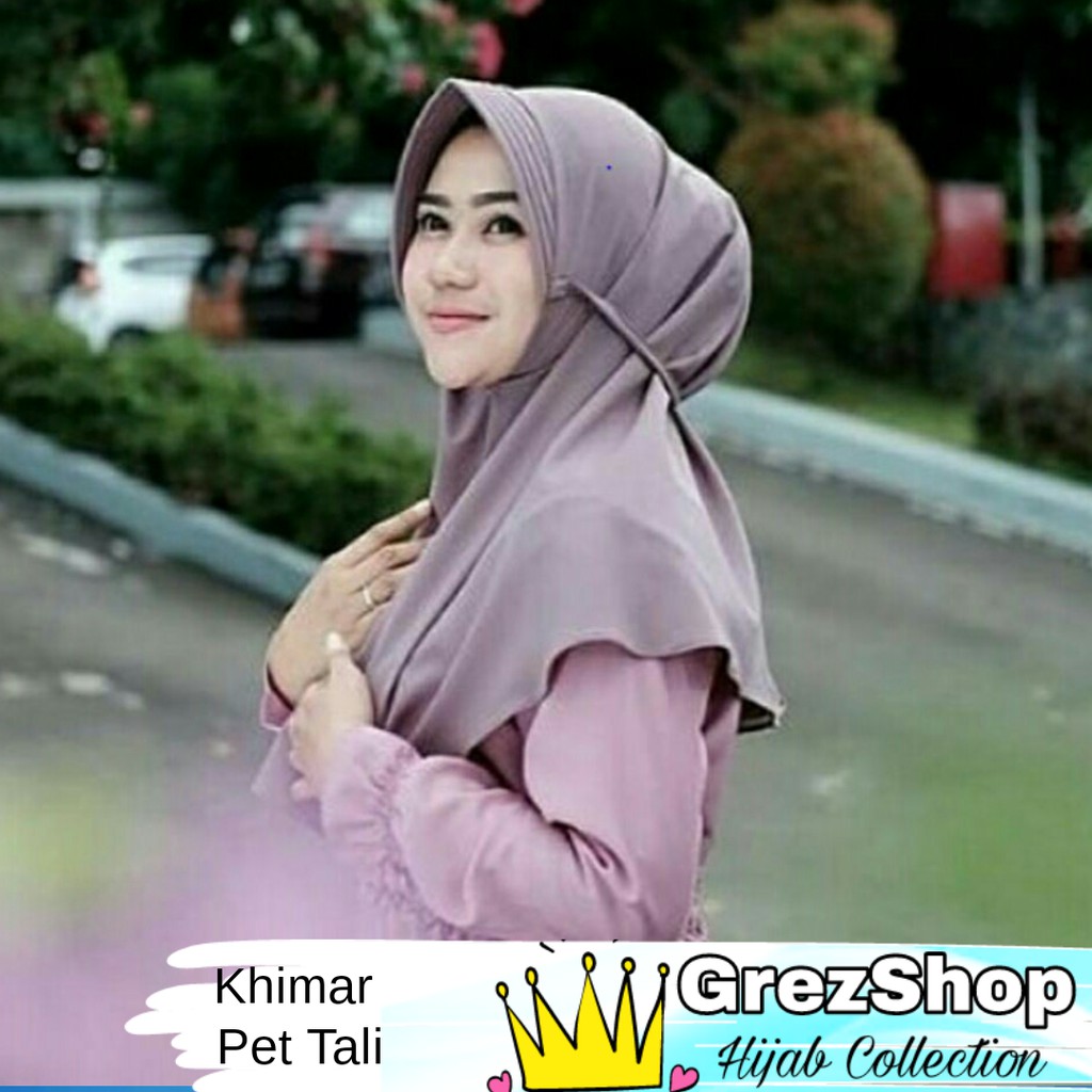 Daily Khimar Jilbab Hijab Kerudung Instan Bergo Jumbo Syari 80 x 110 Pet Antem Simple Penguin wolfis