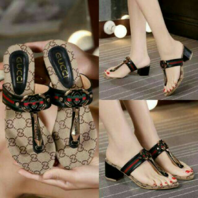 Sendal heels gucci
