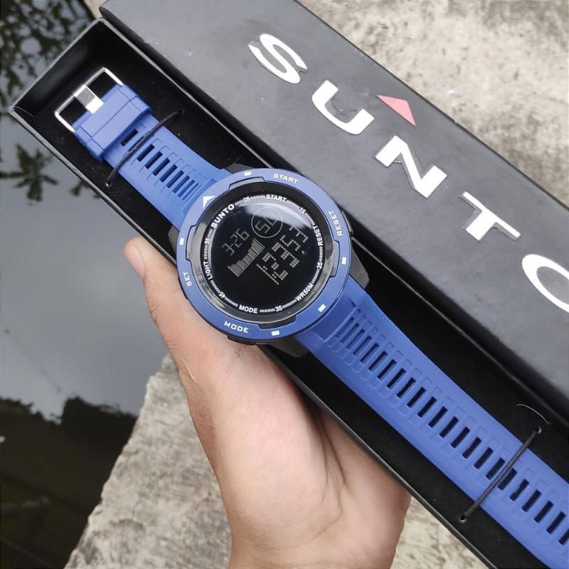 (Terima Cod)Jam Tangan Pria Digital Sunto Set Water Resist No Box Strap Rubber/Karet(Dikirim Jakarta)