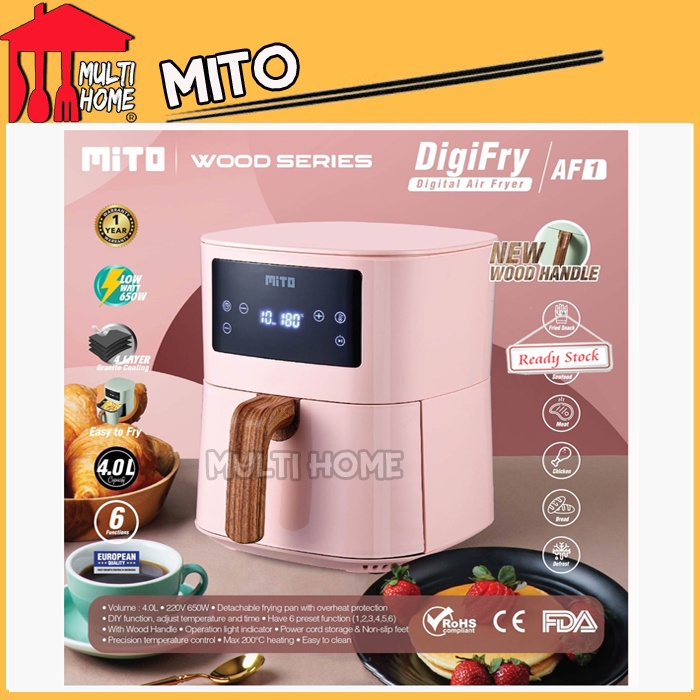 Air Fryer Mito AF1 kapasitas 4.5 Liter Original - Garansi Resmi