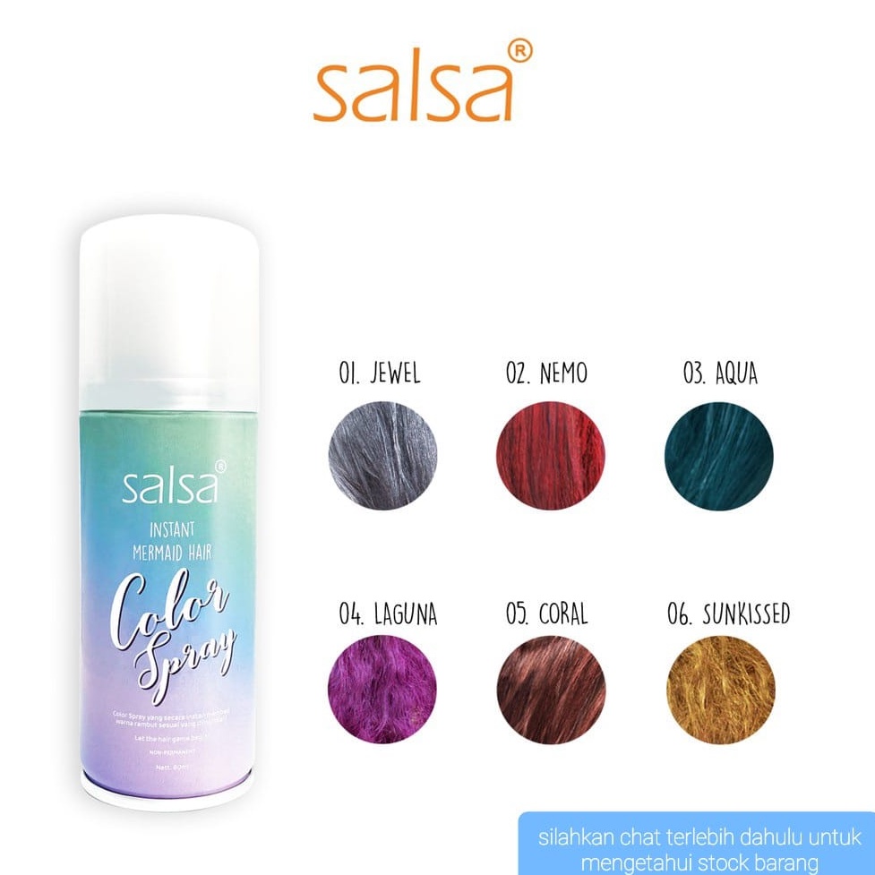 SALSA HAIR COLOR SPRAY PEWARNA RAMBUT SPREY STYLING PERAWATAN 80ML