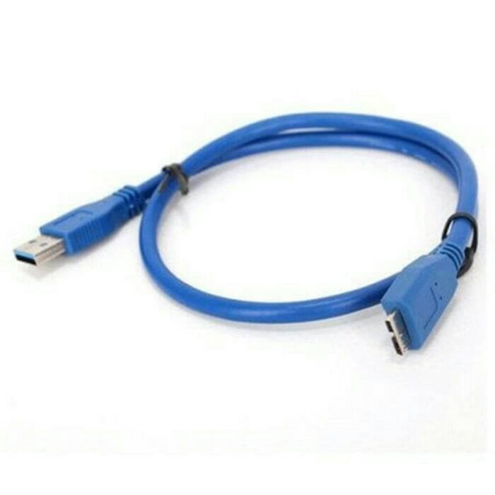 Kabel Data External Harddisk USB 3.0 High Quality - Cable Hardisk USB - Biru