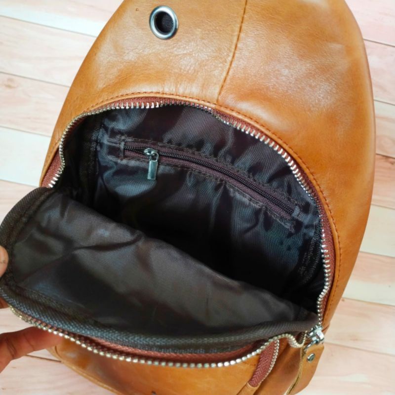 Tas Slempang Kulit Asli/Tas Kulit Sling bag