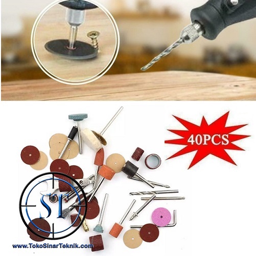 40 Pcs Mini Electric Drill Grinder Gerinda Set Rotary Tools Sanding Grinding Polishing S3