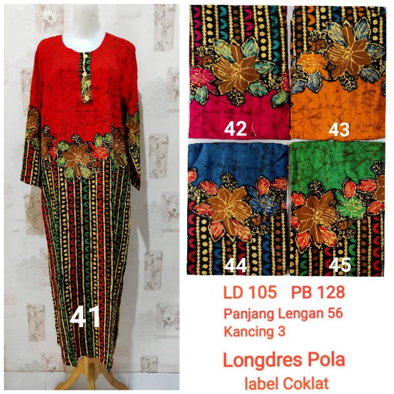 Longdres Pola Kencana Ungu LD 100-105cm