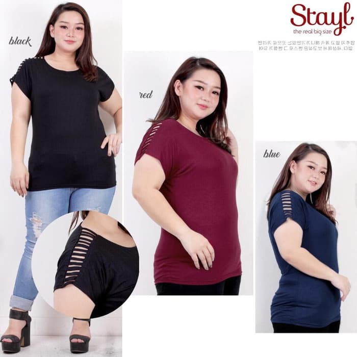 Atasan Wanita - Blus Sifon - Blouse Wanita Bigsize Jumbo Carrie Xl Produk Terbaik