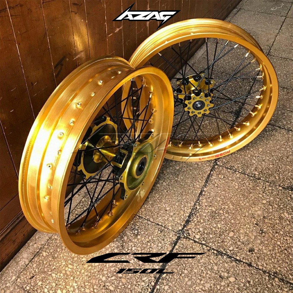 VELG SET CRF 150 L VELG ROSSI RING 17/300/350 HOLE 36 GOLD