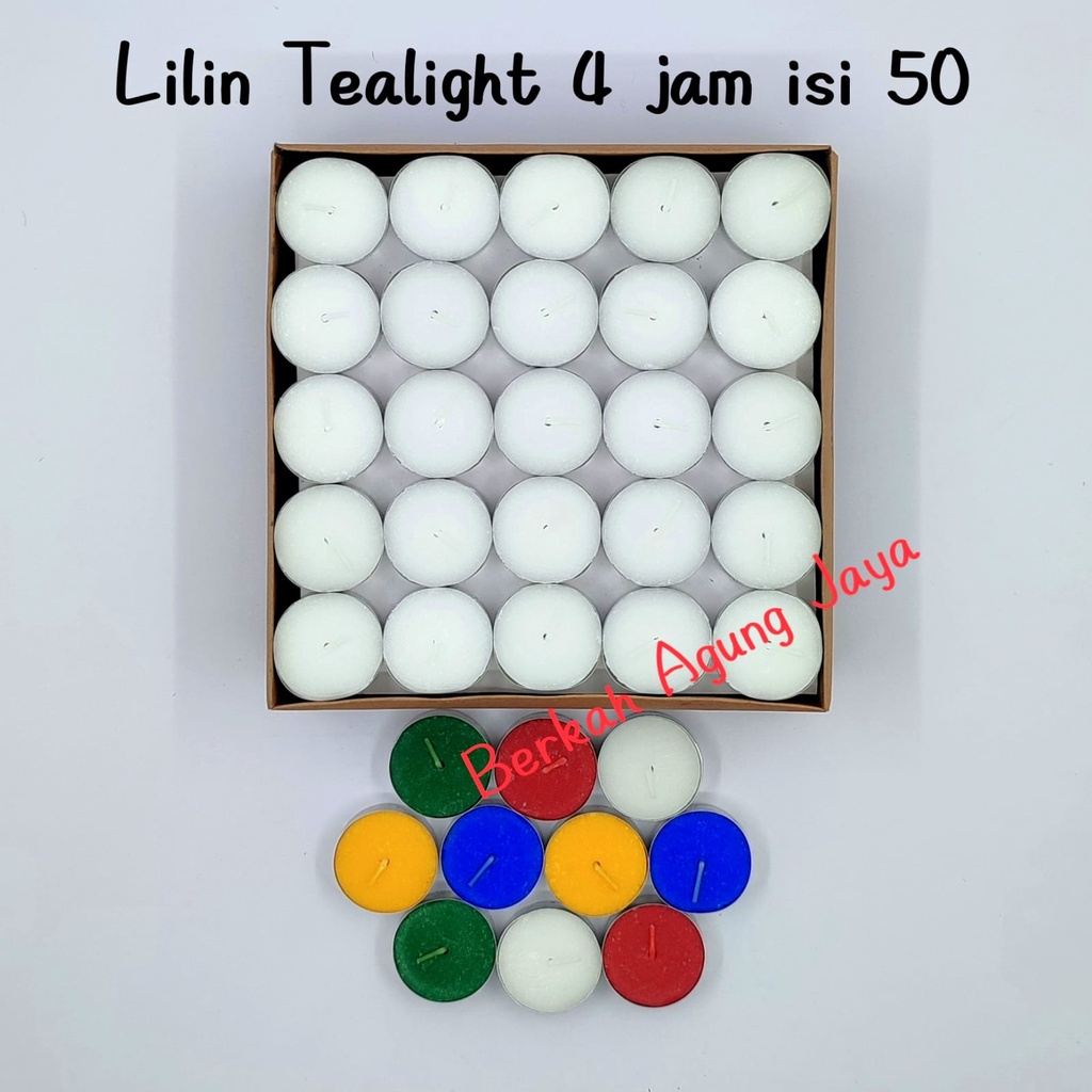 Lilin tea light / Lilin Aroma Terapi / Lilin kaleng isi 50 pcs