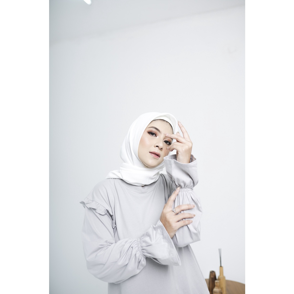 Blouse - ALIA LIGHT GREY & OLIVE GREEN