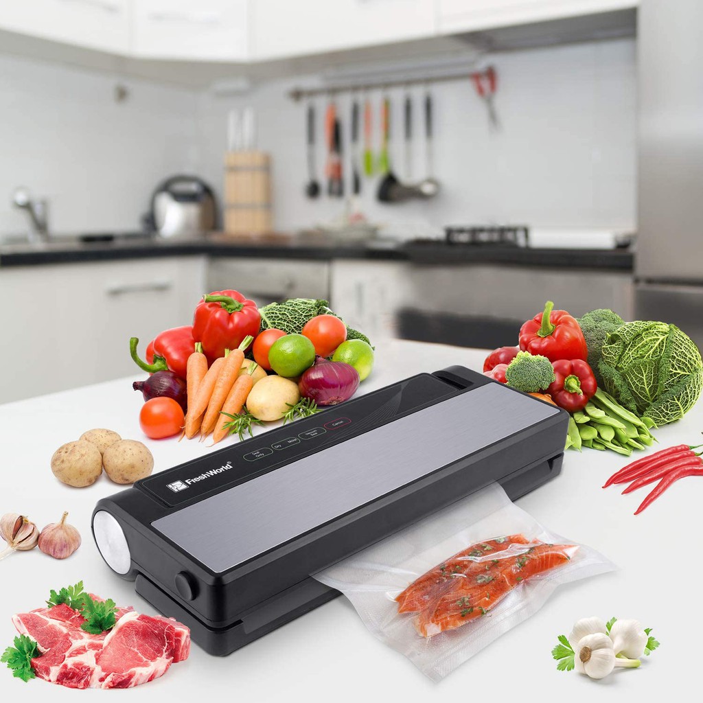 FRESH WORLD TVS-2018 Mesin Vacuum Sealer Komersial Vacum Makanan (Bisa Basah)