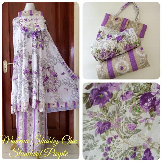 TREND MUKENA BALI KATUN RAYON SHABBY CHIC PURPLE UNGU ROSE - COKELAT MUDA KEKINIAN MURAH GROSIR