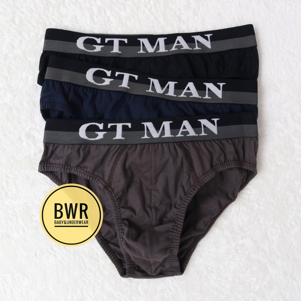 [ 3pc ] CD GT Man GTK09 [ II O2 - Q2 ] Celana Dalam Pria Karet Boxer /Gtk 09 - Bwr