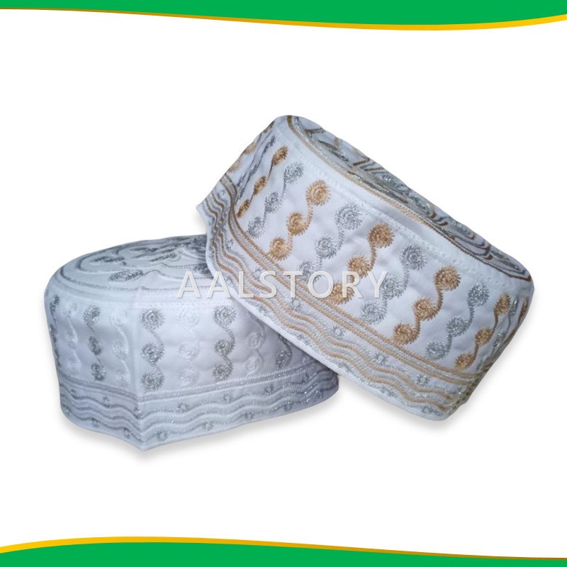 Peci putih madinah kopiah bangladesh premium songkok haji kopeah pria kupiah model terbaru elegan be