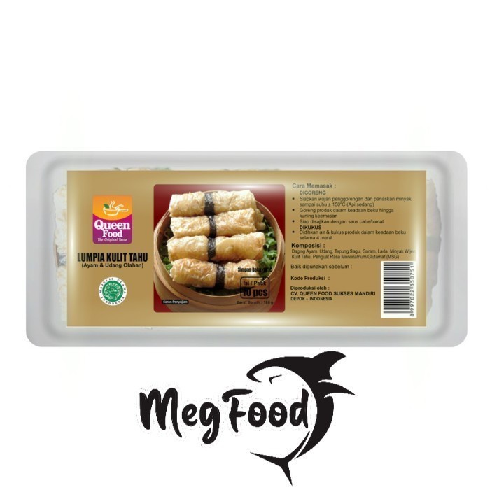 

Lumpia Kulit Tahu Queen Food l Dimsum Kulit tahu 180 Gram - 10 pcs