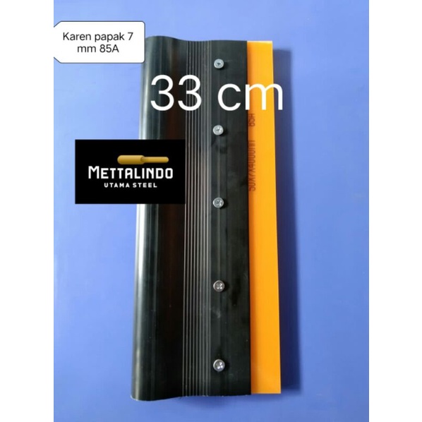 gagang rakel alumunium hitam 33 cm 33cm dan karet orange cocok utk meja sablon thailand rel rell