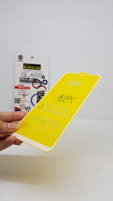 KOREAN Tempered Glass Vivo Y93 6.2 inchi FULL SCREEN Guard TG 5D Vivo Y95 FULL GLUE Anti Gores Kaca