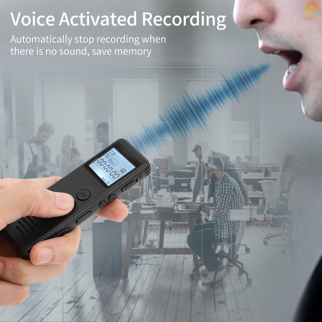 32GB Digital Voice Recorder Voice Activated Recorder Noise Reduction MP3 Player HD Recording 10h Continuous Recording for Meeting Lecture Interview Class MP3 WAV Record