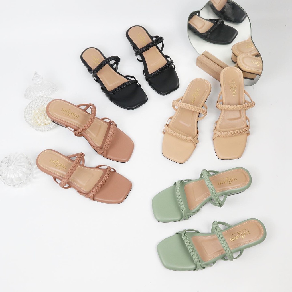GLARISAMODA Calista sandal heels 3Cm/ Heels kepang empuk