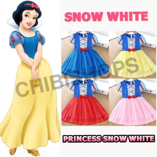 DRESS KOSTUM GAUN SNOWY PUTRI SALJU SNOW WHITE PRINCESS ANAK CEWEK PEREMPUAN DRESS PESTA ULANG TAHUN