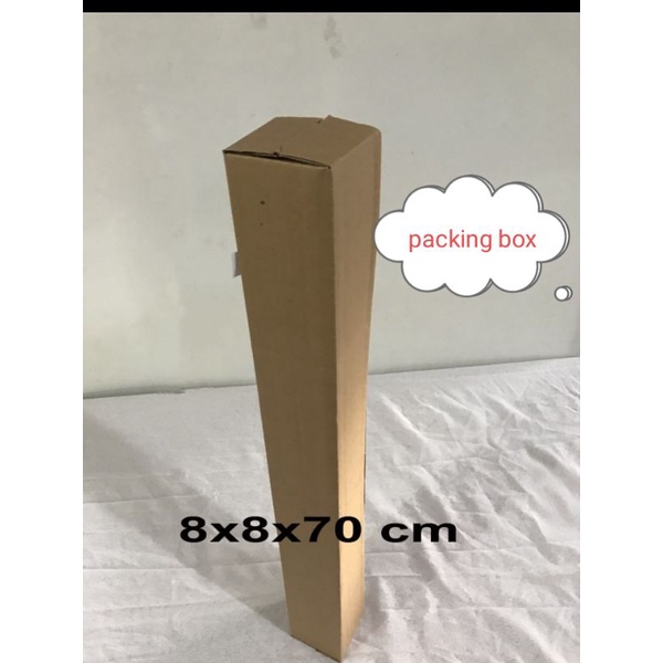 

karton/kardus uk.8x8x70cm.single wall,luar dalem polos