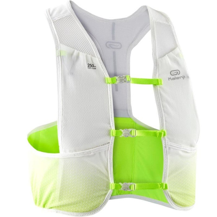 Kalenji Marathon Vest Rompi Lari Putih/Kuning Decathlon 8574119