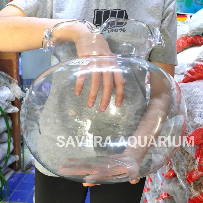 AQUARIUM BULAT 12LT / TOPLES SHELLA / FISH BOWL / TEMPAT UNDIAN