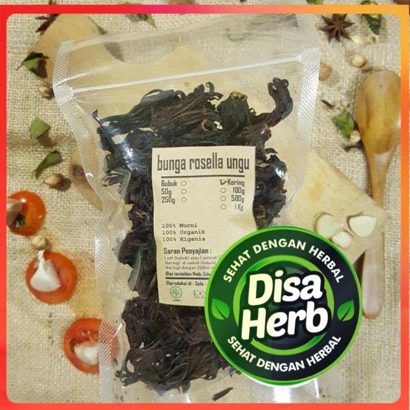 

BUNGA ROSELLA UNGU KERING 1KG - Hibiscus Sabdariffah - MURNI - JSR - REMPAH