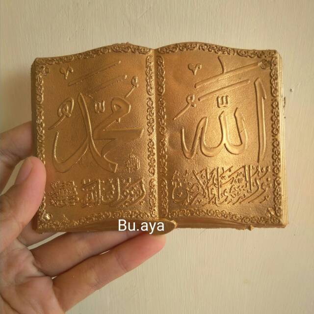 RS01 Replika kitab resin bentuk Al-Qur'an bahan mahar