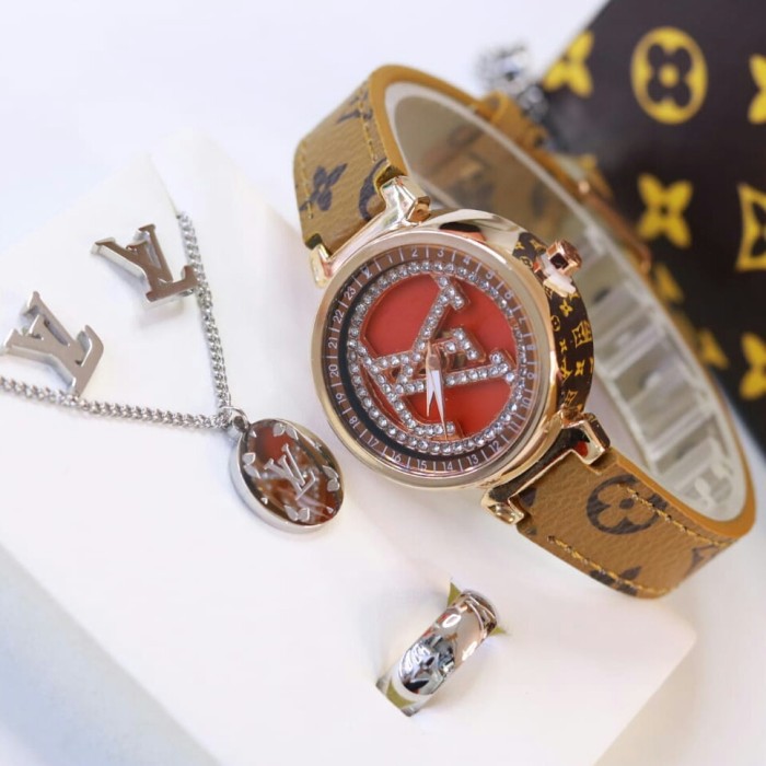 PROMO Lv putas FREE anting kalung cincin dan box D32mm V5200