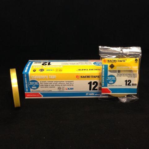 

Nachi Isolasi Selotip Bening Kotak Eceran 0,5 Inch = 12 Mm X 72 Yards