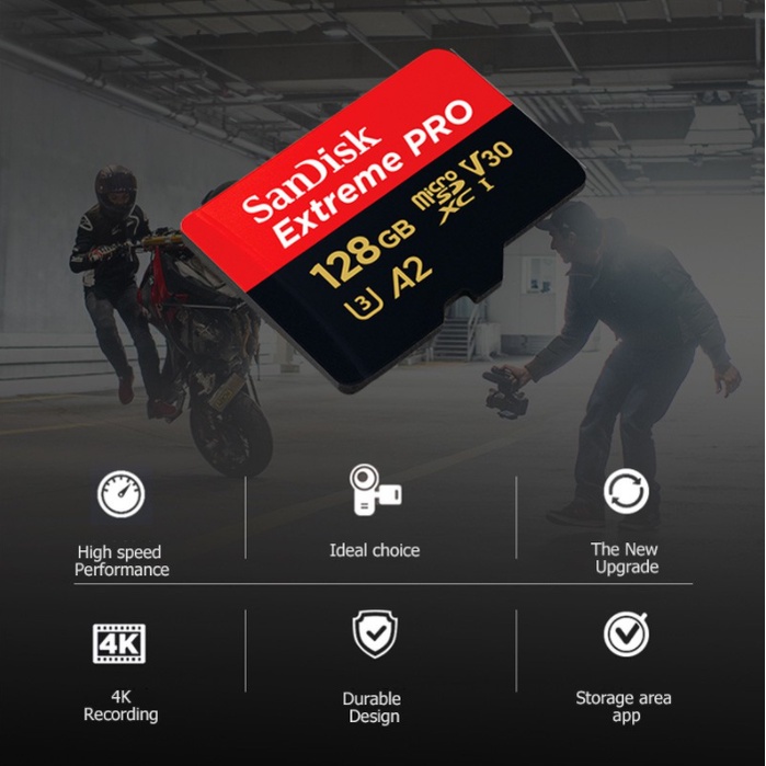 Sandisk Extreme Pro Micro SD Card 64GB 512GB 256GB 128GB U3 V30 Untuk Kamera