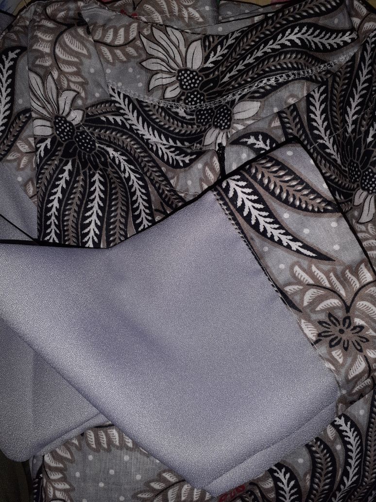 New Tunik Batik Kombinasi Trendy Seragam Kerja