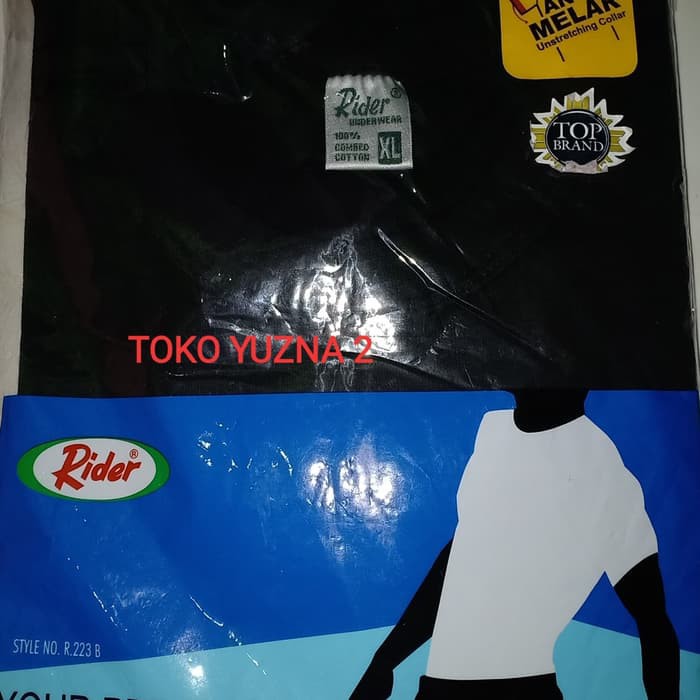 KAOS OBLONG PRIA RIDER R223B (KERAH O)&R222B (KERAH V) HITAM DAN ABU2