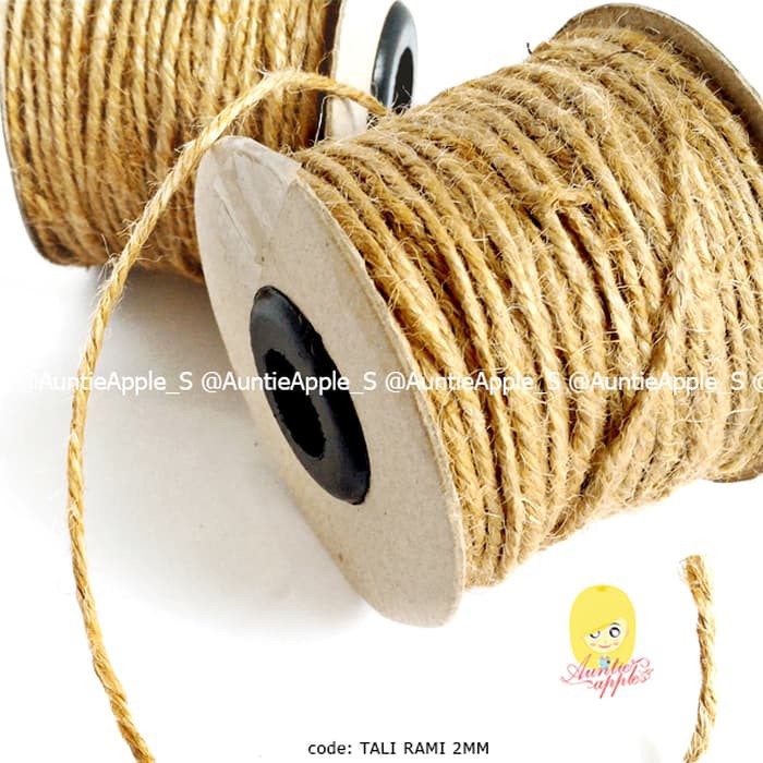 

TERBARU TALI RAMI 2MM/TALI GONI/TALI VINTAGE UNDANGAN/HEMP ROPE/TAMBANG KECIL !!