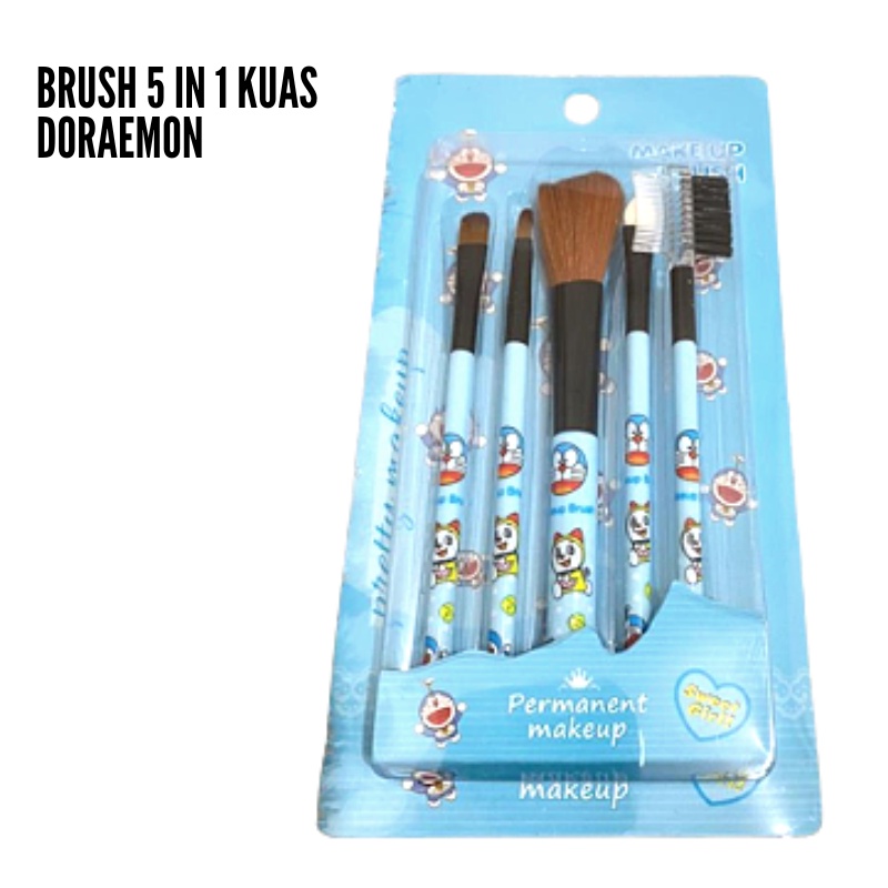 Kuas Make up kecantikan Brush 5 in 1 Motif &amp; Polos