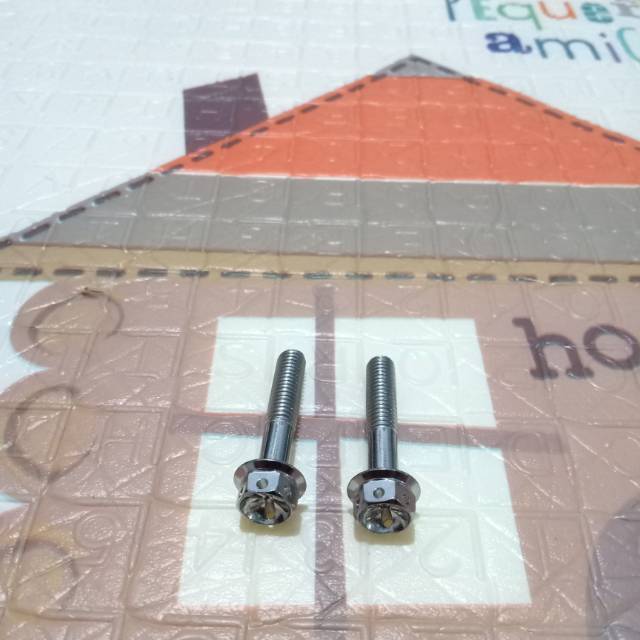 baut PROBOLT warna SILVER untuk SHOCK DEPAN vespa matic