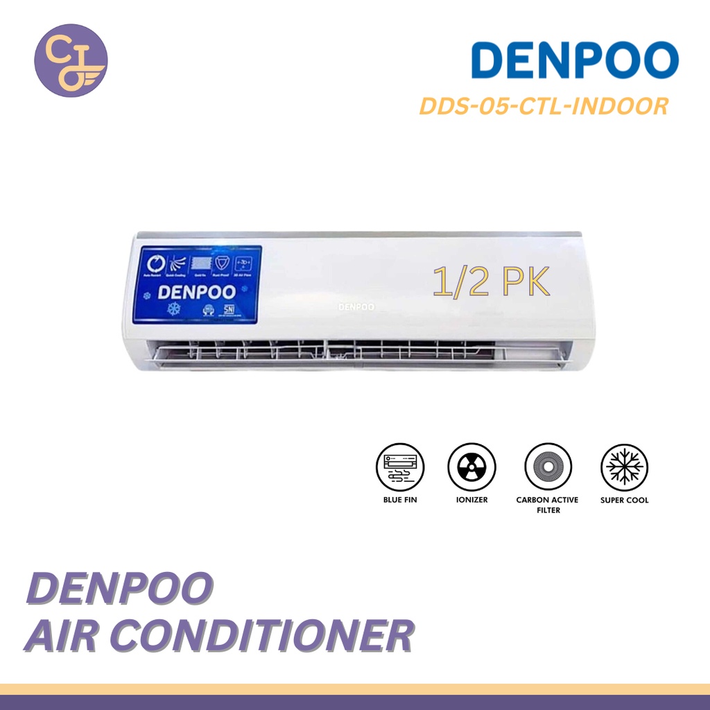 AIR CONDITIONER DENPOO AC DDS 05 CTL INDOOR ( AC PASANG )