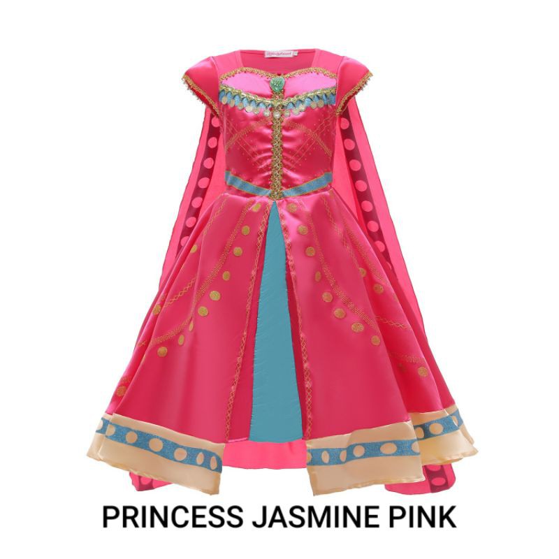 DRESS PRINCESS JASMINE PINK / KOSTUM JASMIN ALADIN IMPORT TEBAL BAGUS / DRESS PRINCESS