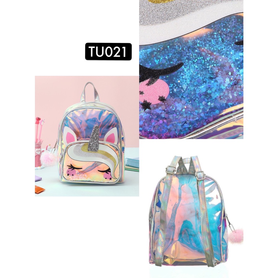 Ransel Unicorn Hologram Metalic TU021 TU052 tu061 tu063 tas anak perempuan tk sd sekolah seperti justice