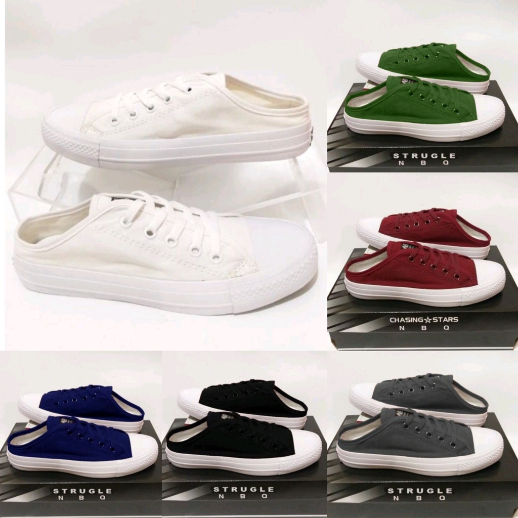 Sepatu slip on CT2 NBQ STRUGGLE sneakers slop BUSTONG terbaru!!